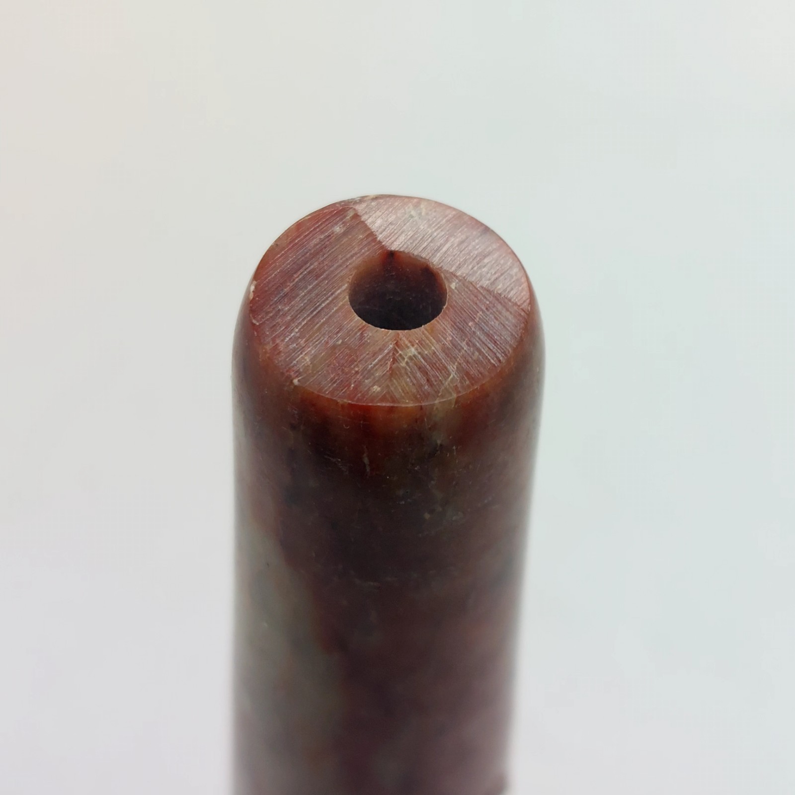 6″ Red Marble Hand Carved Chillum Smoking Pipe