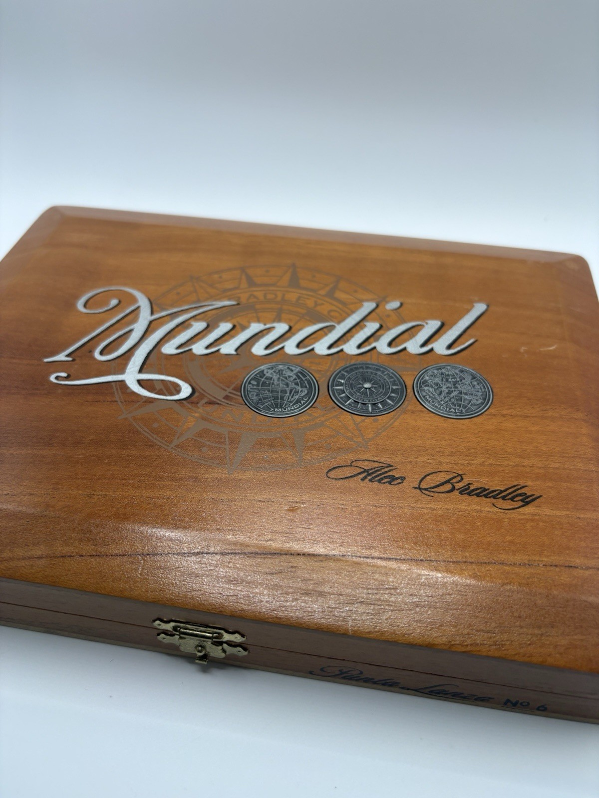 Alec Bradley Mundial Wooden Cigar Box Handmade Honduras Empty Decorative Case