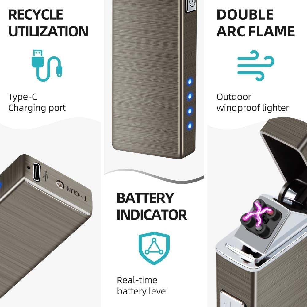 Durable Electric Lighter with Battery Indicator – Ideal for Camping & Gifting