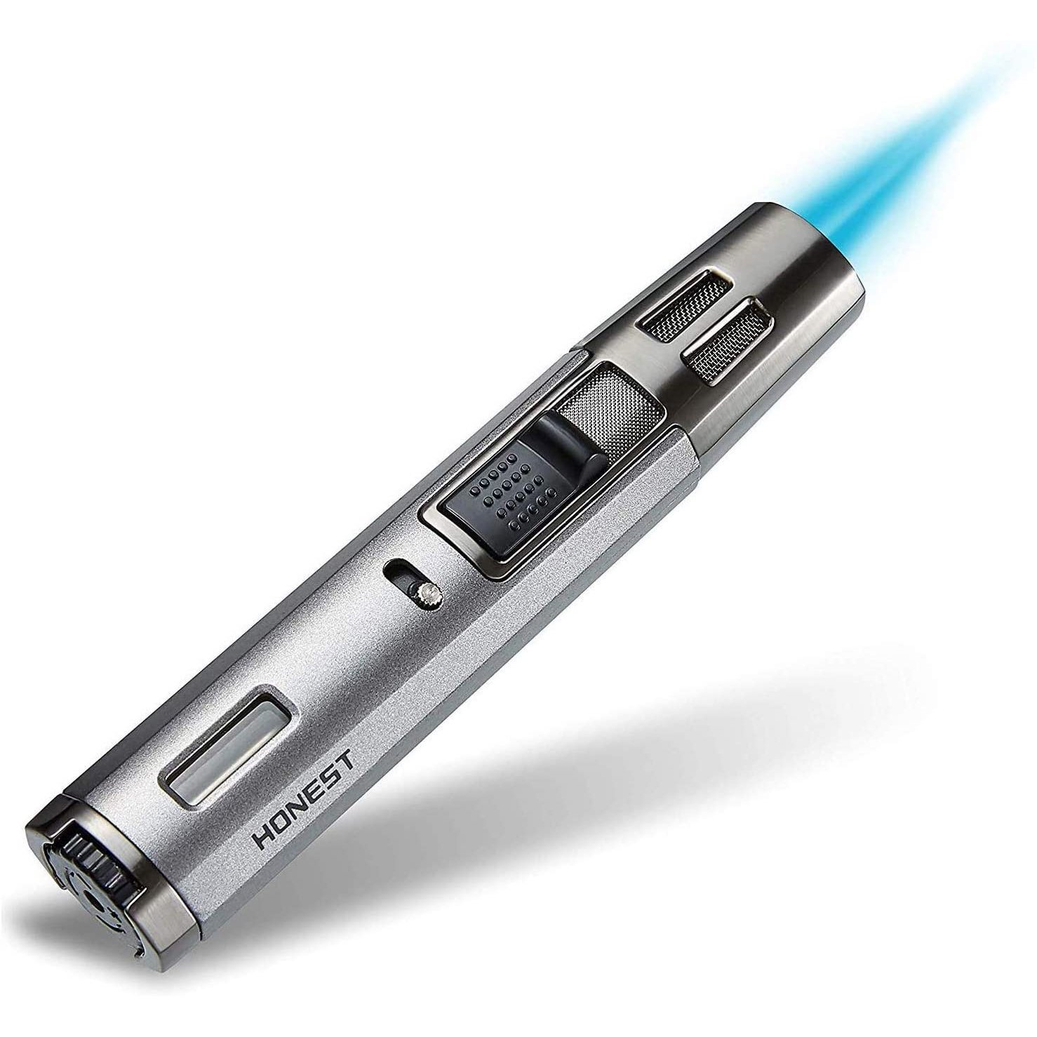 Refillable Butane Torch Lighter Adjustable Pen Lighter Double Flame Lighter Jet