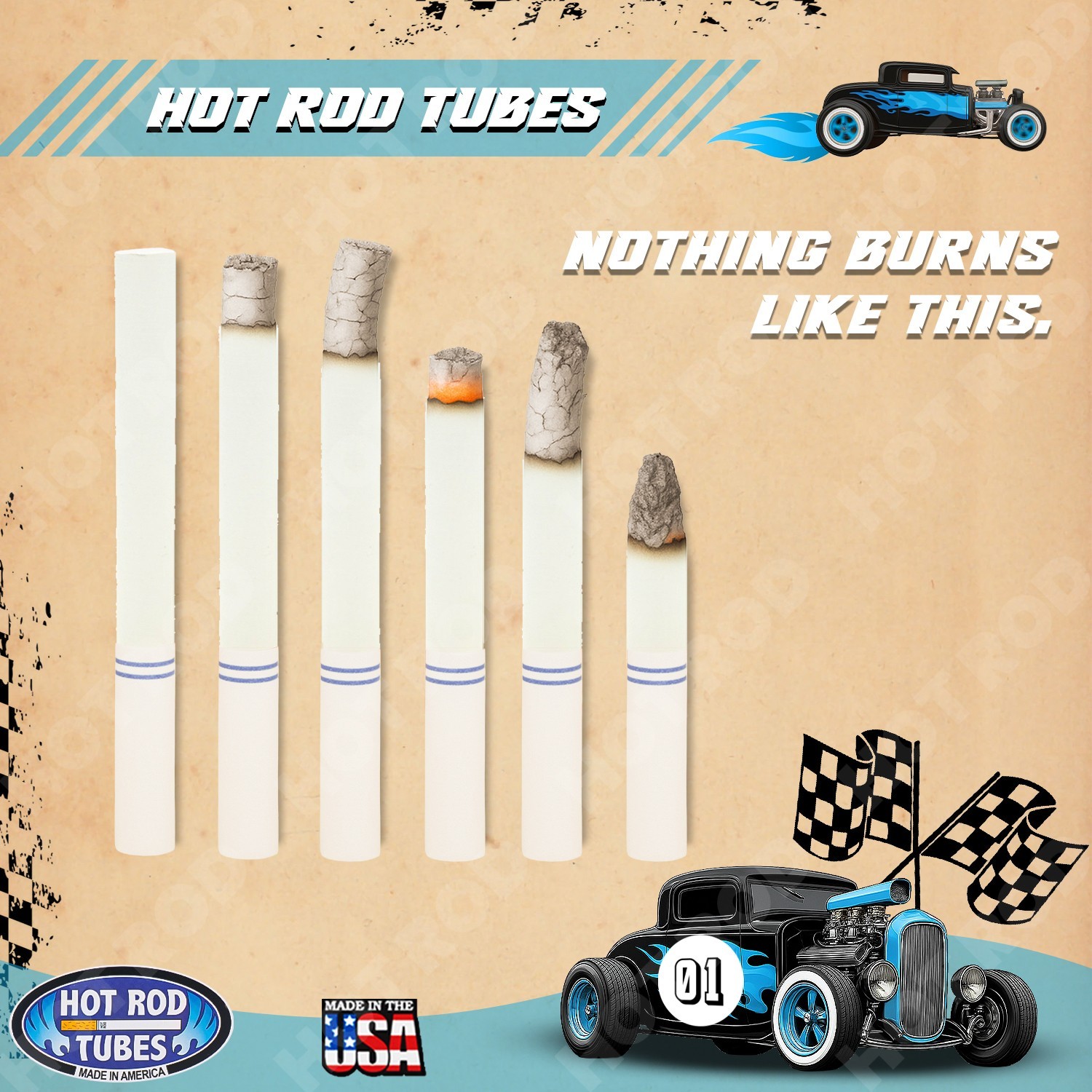 Hotrod Pre Rolled Tubes 100mm Smooth Cigarette Filter Tubes 1 0x 200Count – 2000