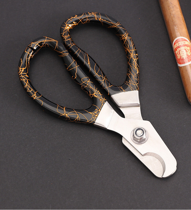 Portable Black Stainless Steel Cigar Scissors Cigar Cutter Guillotine Cigar Tool