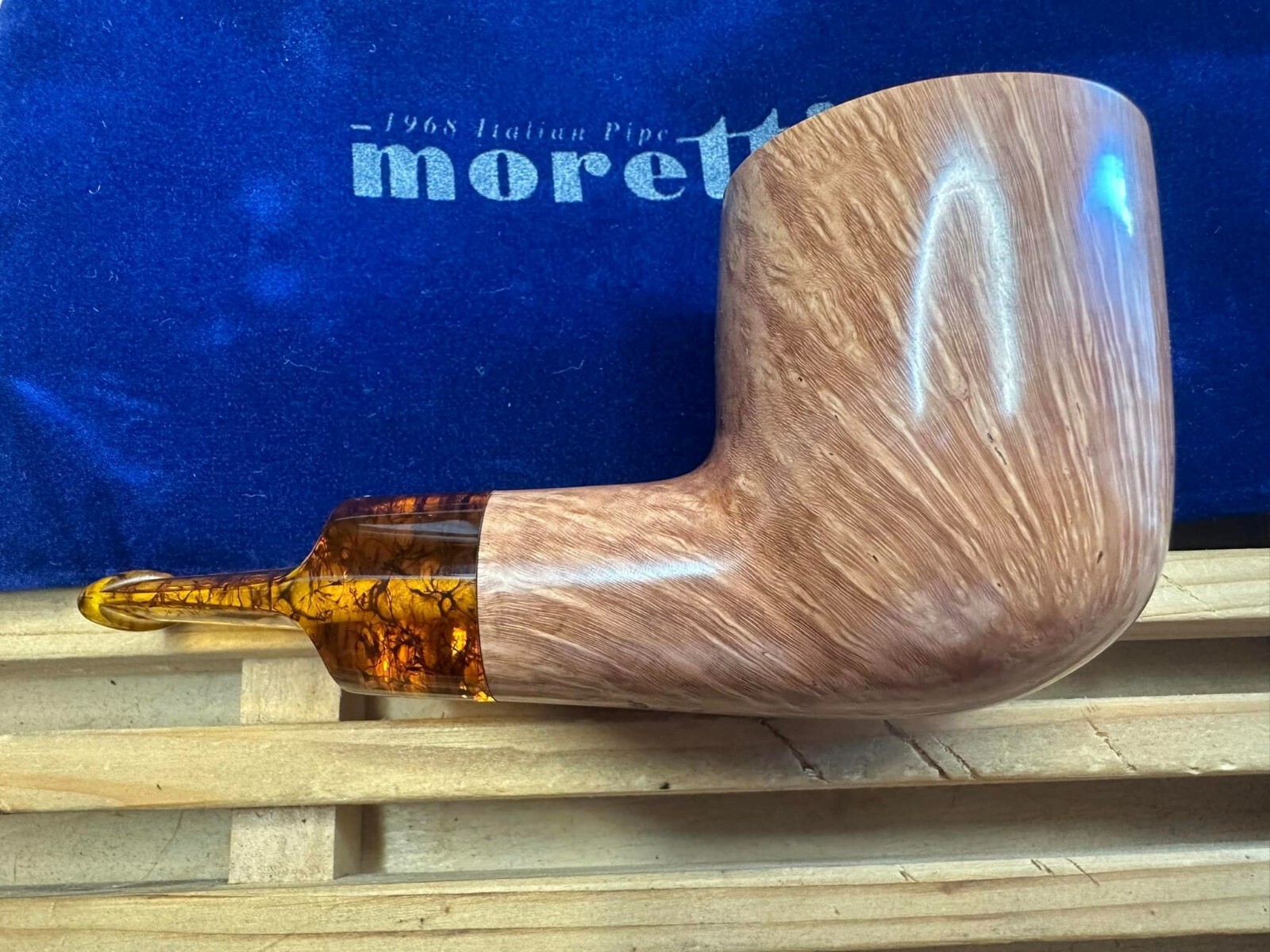 Moretti chubby natural briar pipe smooth high grade chubby handmade 304 oz.2,9