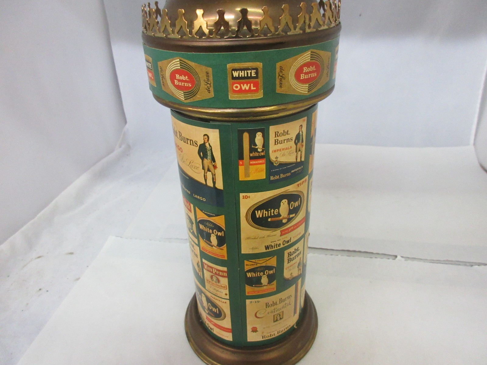 VINTAGE ADVERTISING TOBACCO LARGE TABLE LIGHTER W/ MUSIC BOX 4-