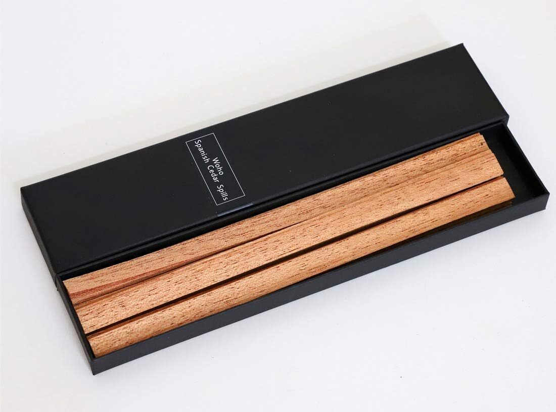 Woho 120 Packs Spanish Cedar Cigar Lighter Cedar Wood Spills Strips Sticks, Ciga
