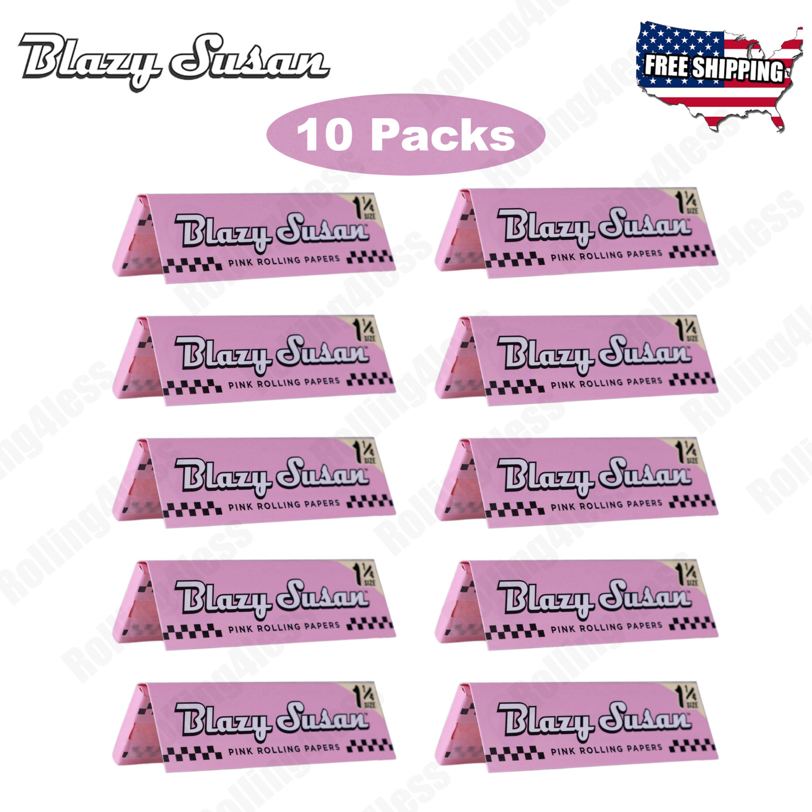 Blazy Susan 1 1/4 Rolling Paper | 10 Packs Deal