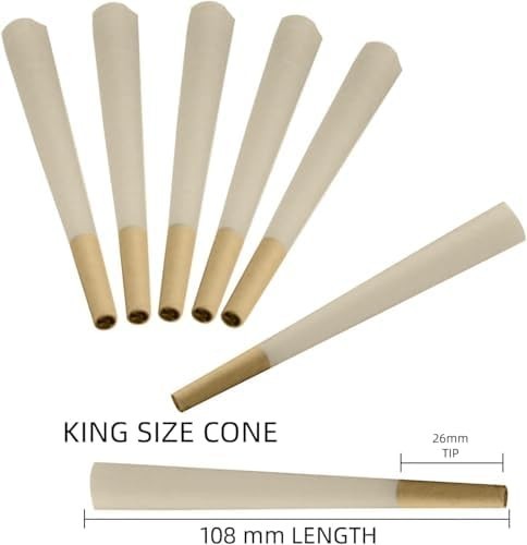 200 Pack Pre Rolled Cone | Cones King Size| Slow Burning Rolled Brown