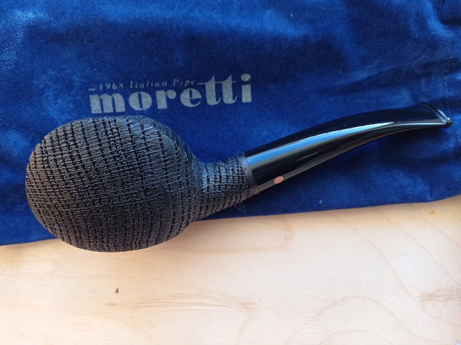 Moretti pipe Blowfish noir freehand morta wood handmade Italy 302 oz.2.2 gr.68