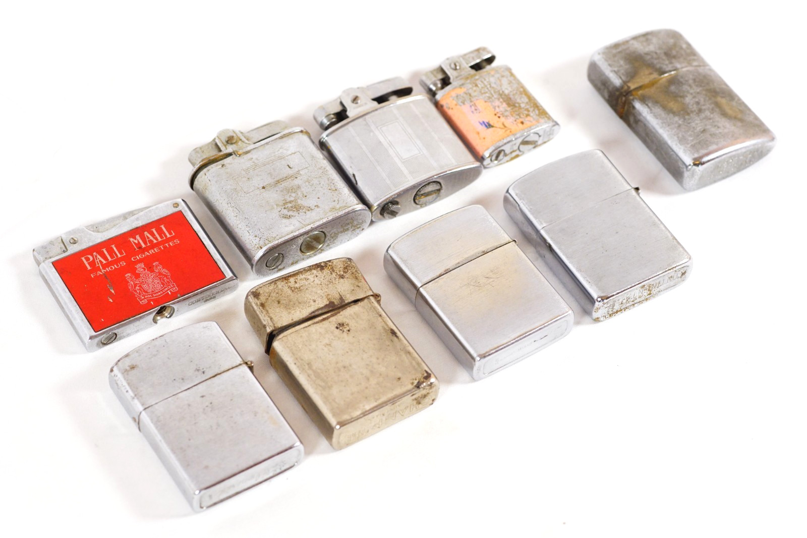 Vintage Lighter Lot Champ Lord Chesterfield Streamliter Broken Parts/Repair