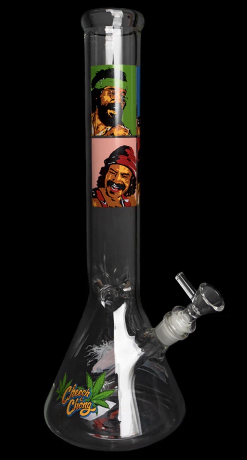 Cheech & Chong® Glass 15″ Pop Art Beaker Base Water Pipe New