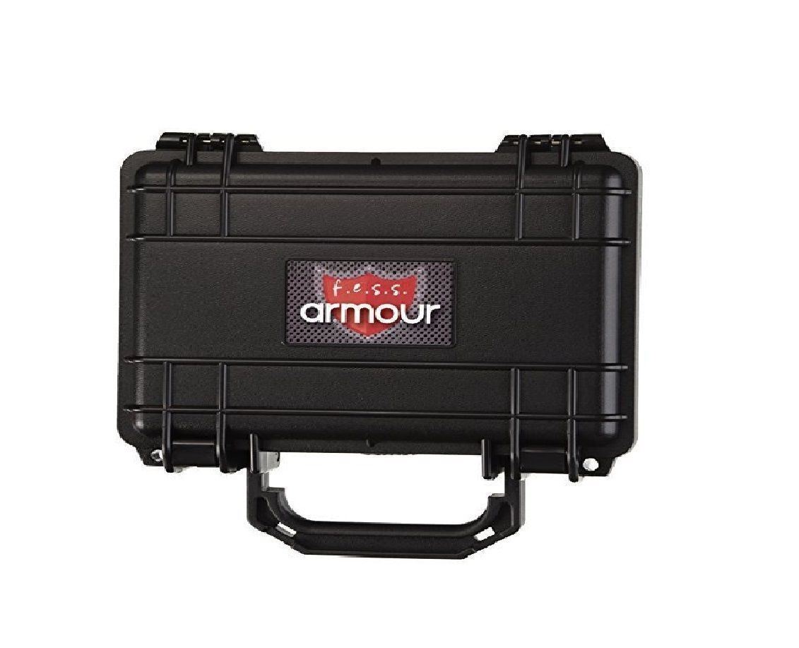 FESS Armour Black Travel Cigar Humidor Capacity Up To 15 Cigars