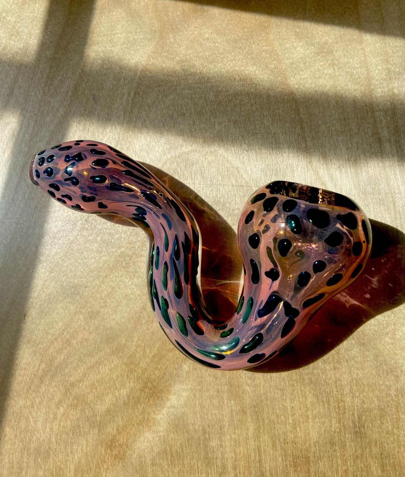 Tobacco Smoking Glass Sherlock Pipe Bowl Gold and Silver Fumed Thick Glass