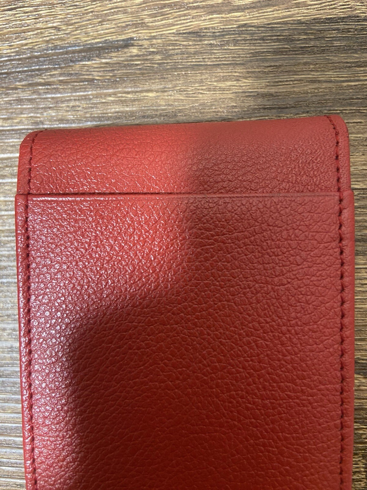 Yves Saint Laurent Red Leather Cigarette Case Accessory Pouch, Good Condition