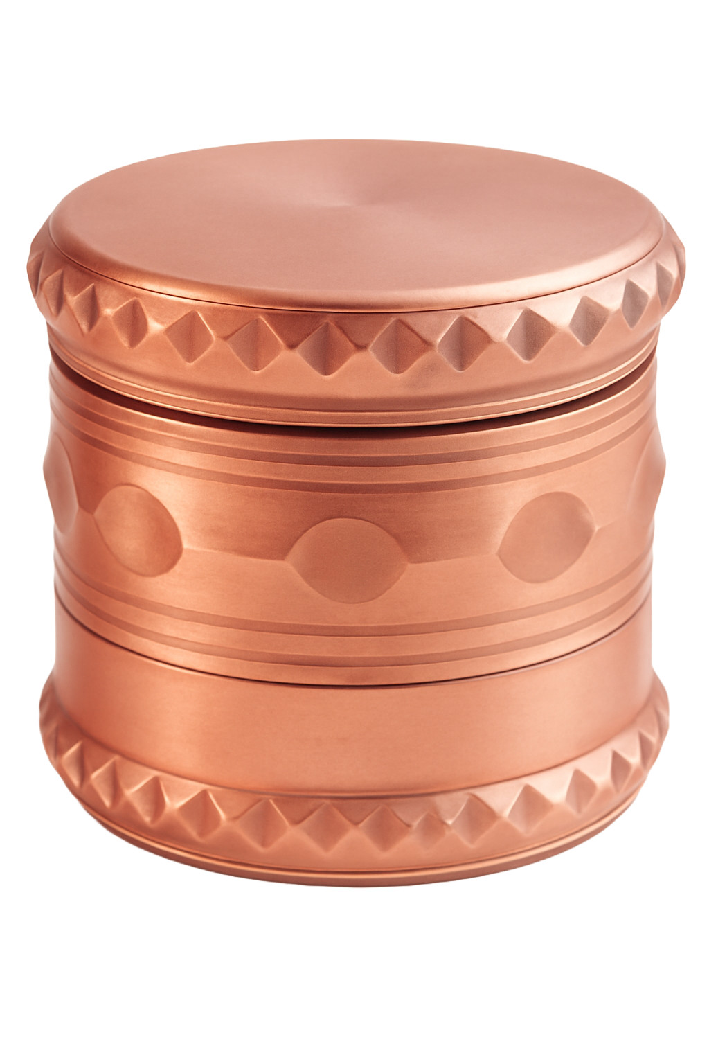 4-Piece 2.25in Spice Herb Grinder Metal Herb/Spice Grinder: Rose Gold
