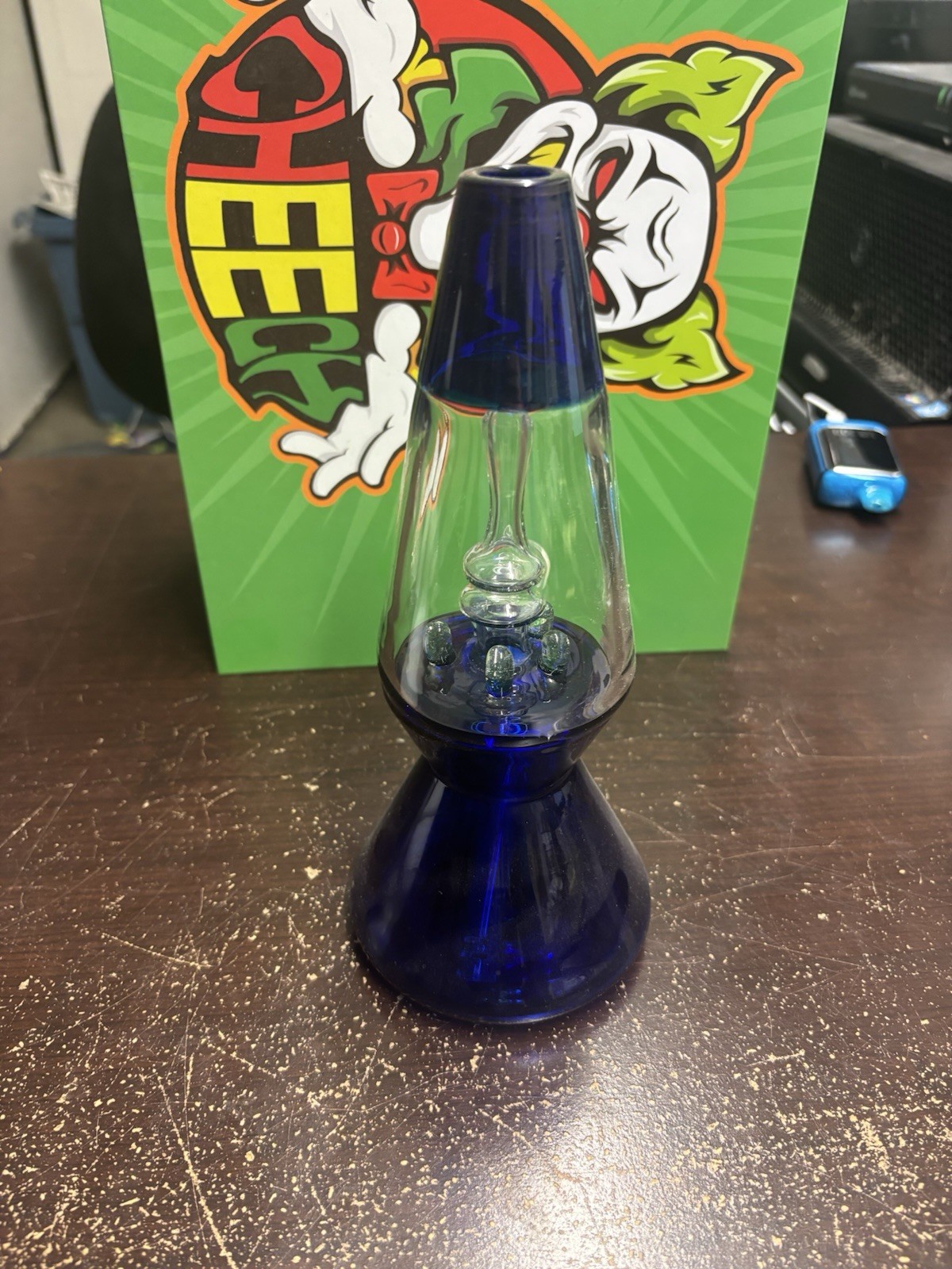 Crush Glass UV Lava Lamp Water show Water Pipe Brand New *Rare Vintage