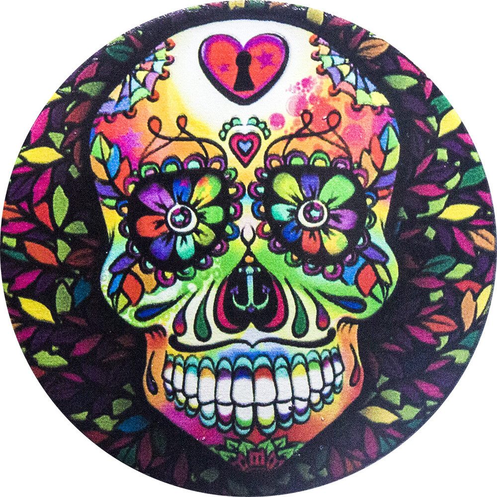 Portable Car Travel Cigarette Cylinder Candy Skull Ashtray Holder Cup LED Light