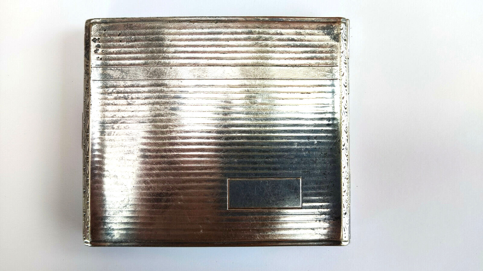 HOKA Vintage Cigarette Case, Bronze Silver Plateed, Gilded incide, from 1950’s