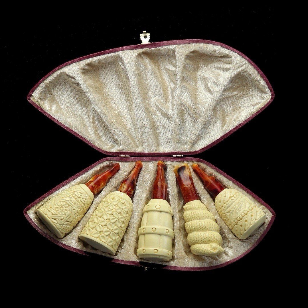 Fancy CIGAR HOLDER Set Of 5 HANDMADE CASE#1741 40 To 60 Gages 16-18-20-22-24 MM