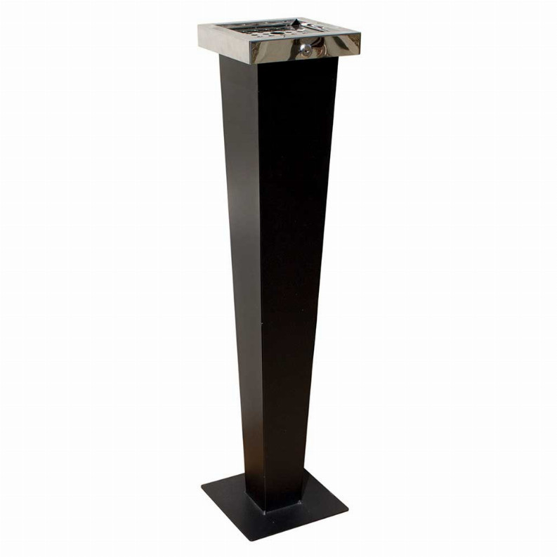 Huron Free Standing Cigarette Ash Receptacle Black