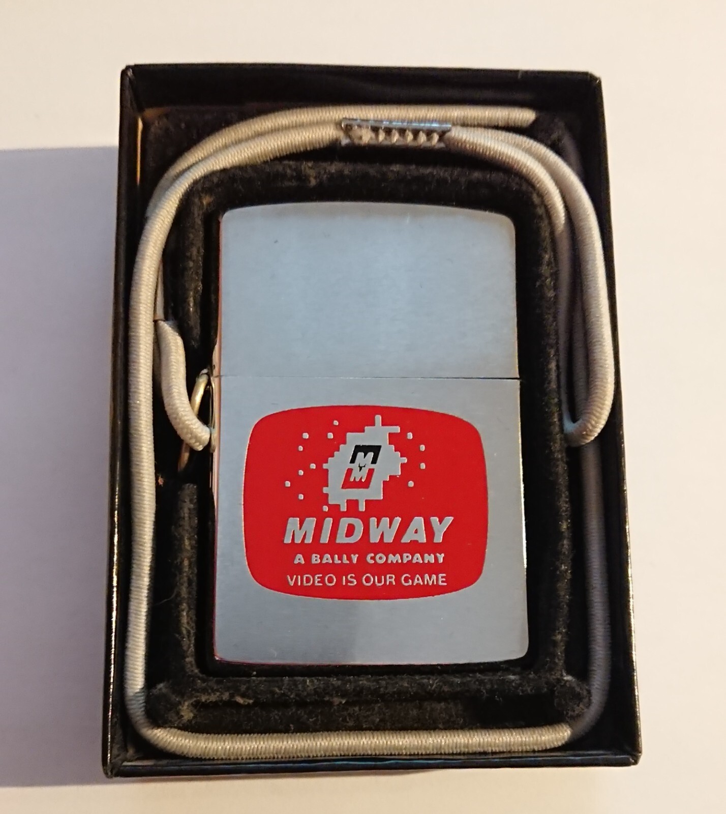 Mega Rare Packman Midway Bally Video is Our Game Zippo Advertising Lighter, 1981