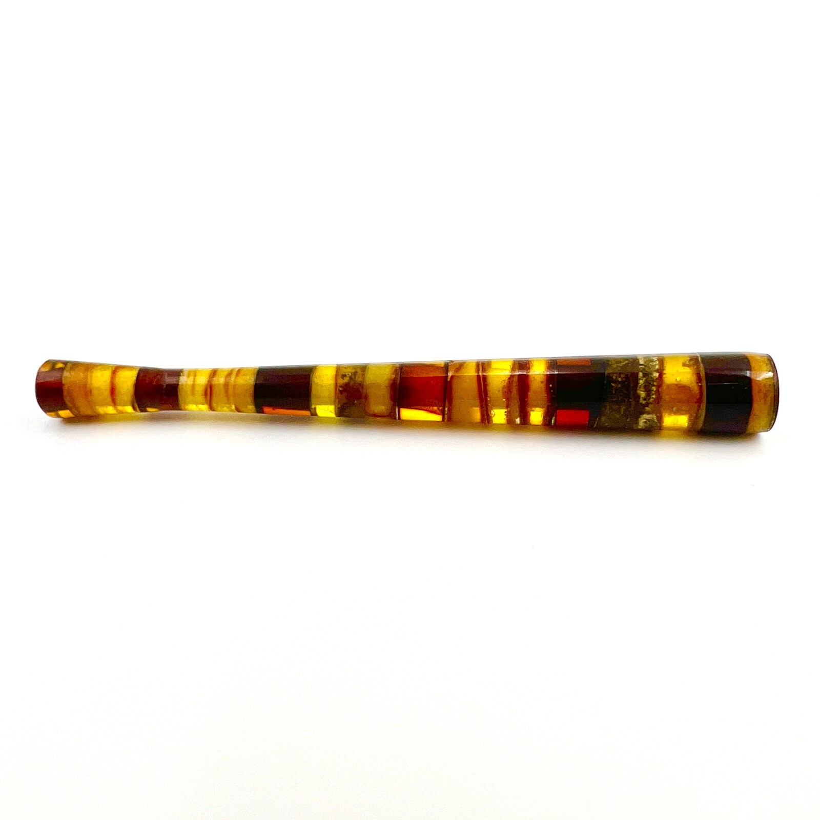 Polo amber stem shape for thicker cigarettes Handmade 4 in