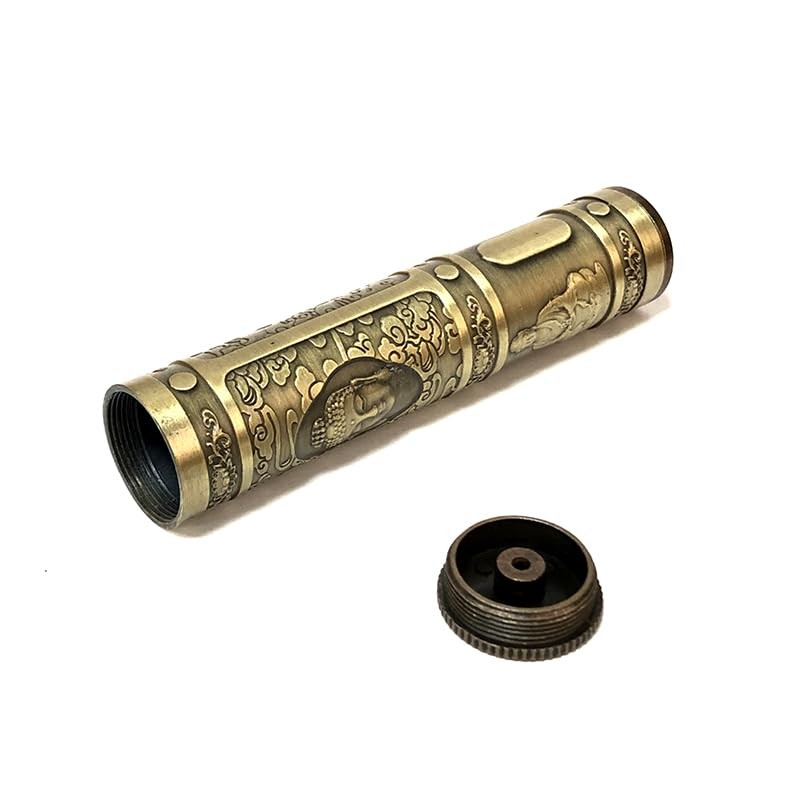 Bronze Buddha Embossed Metal Cigarette Case Airtight Waterproof Cigar Holder 4.7