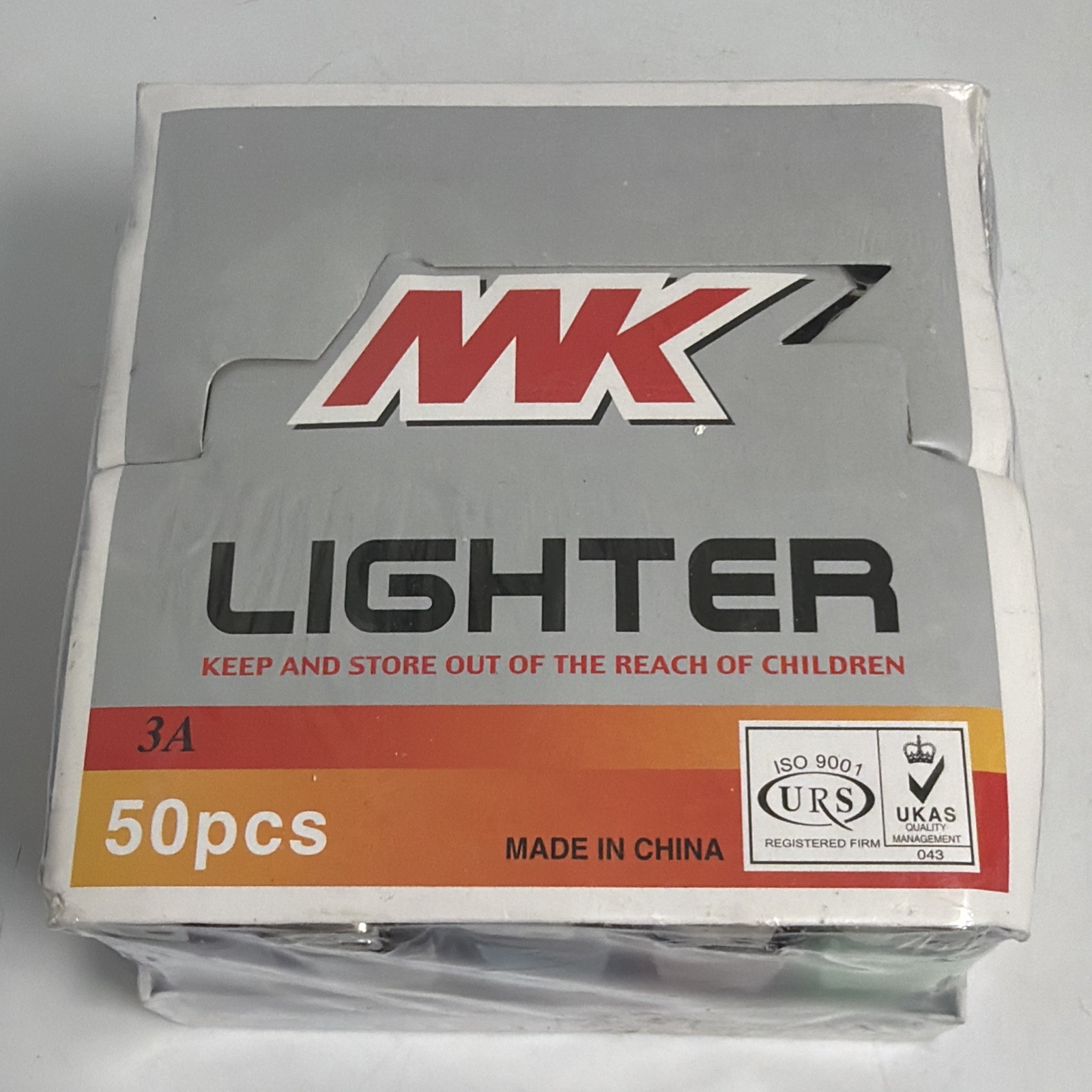 New Case MK Assorted Color Lighters 50 Pcs Lighter Red White Blue 3A Disposable