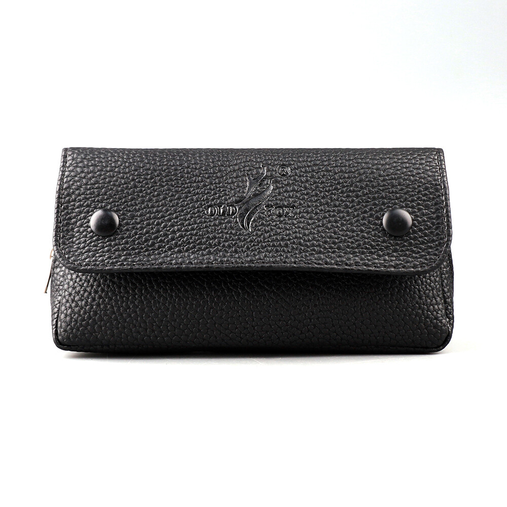OLD FOX Tobacco Pouch PU Leather Bag for 2 Pipe Smoking Accessories Portable Bag