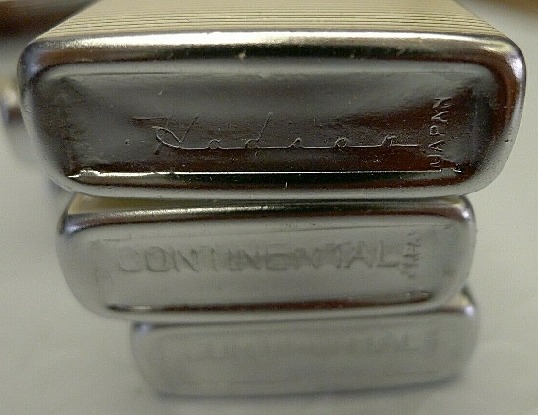 3 Different Hadson / Continental Advertising Lighters with Boxes -NOS – See List