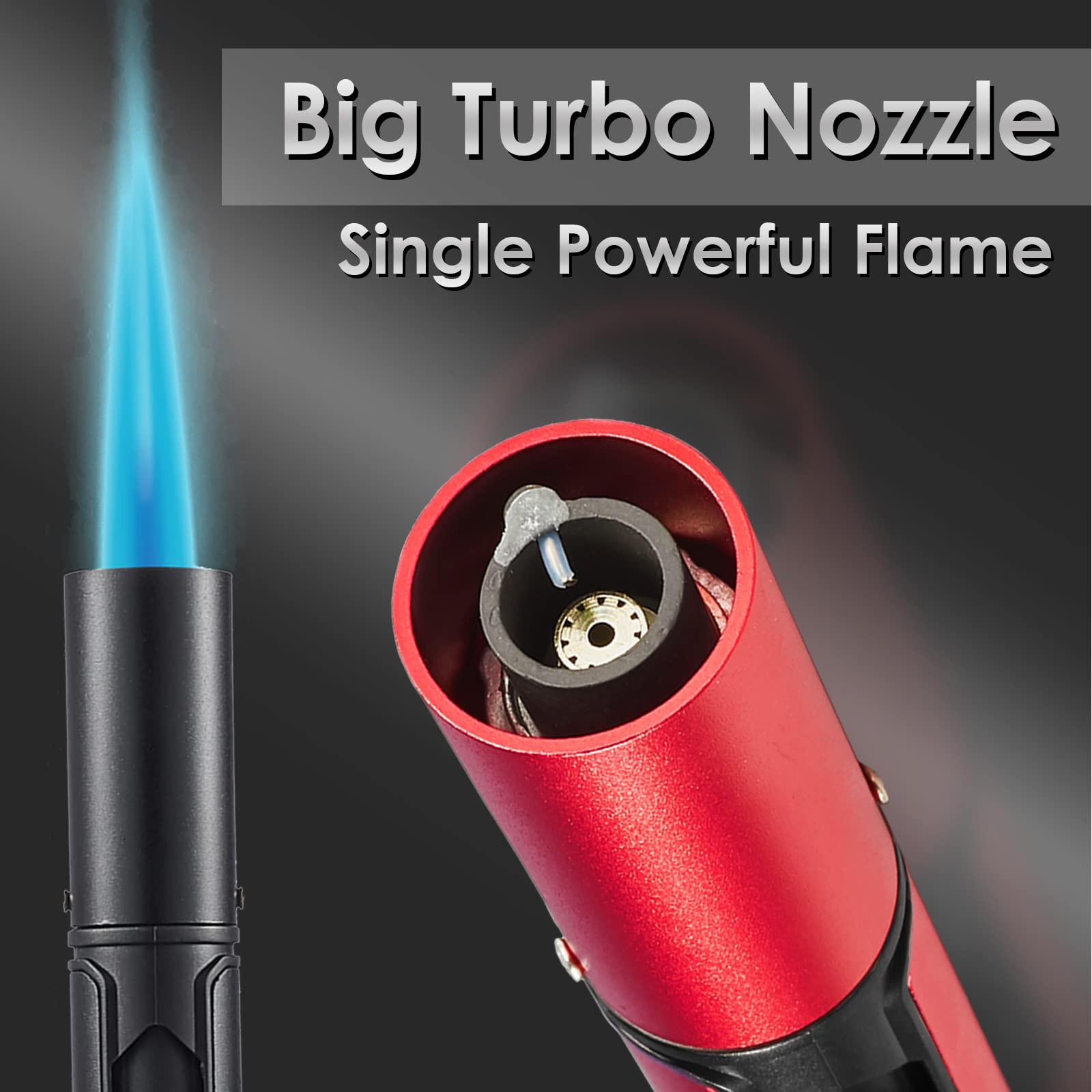 Urgrette 2 Pack Butane Torch Lighter, 6inch Refillable Pen Lighter Adjustable…