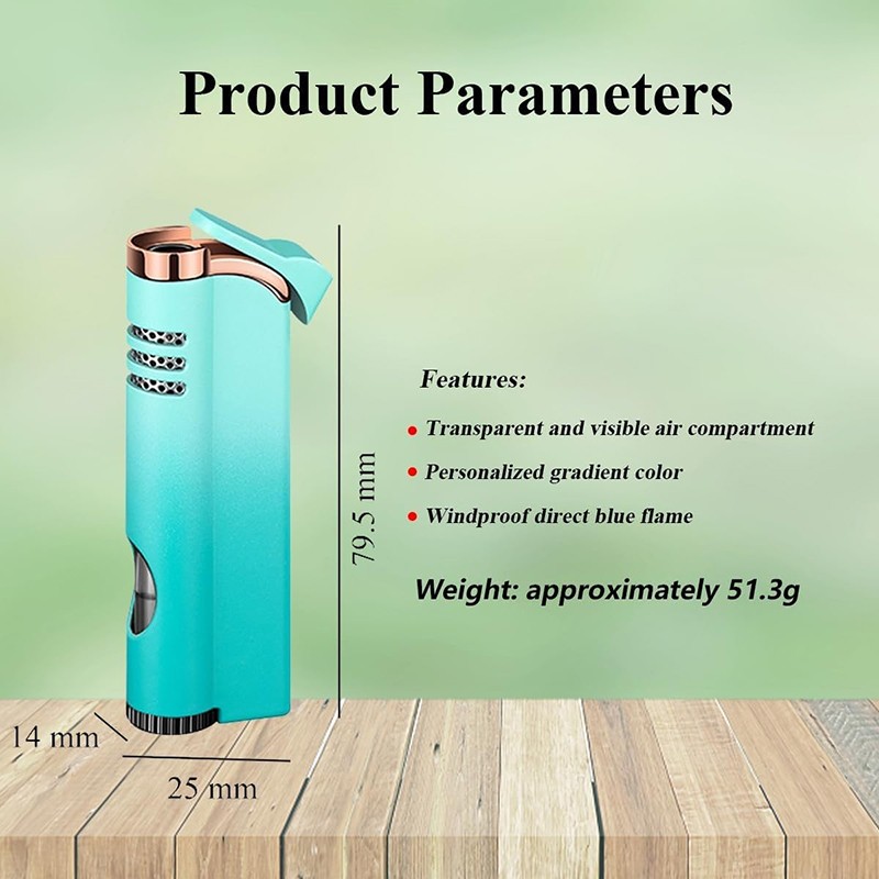 Cigar Torch Jet Lighter Refillable Butane Windproof Flame Cigarette Gas Lighters