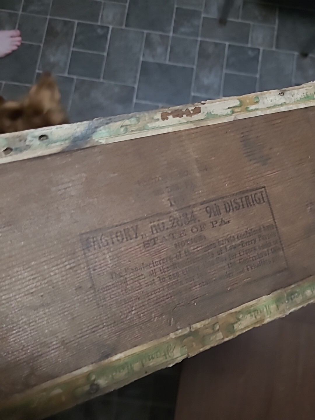 Care Free Cigar Box Wooden 1917 Tax Stamp 100 Pottsville Pa Jacob Schoen