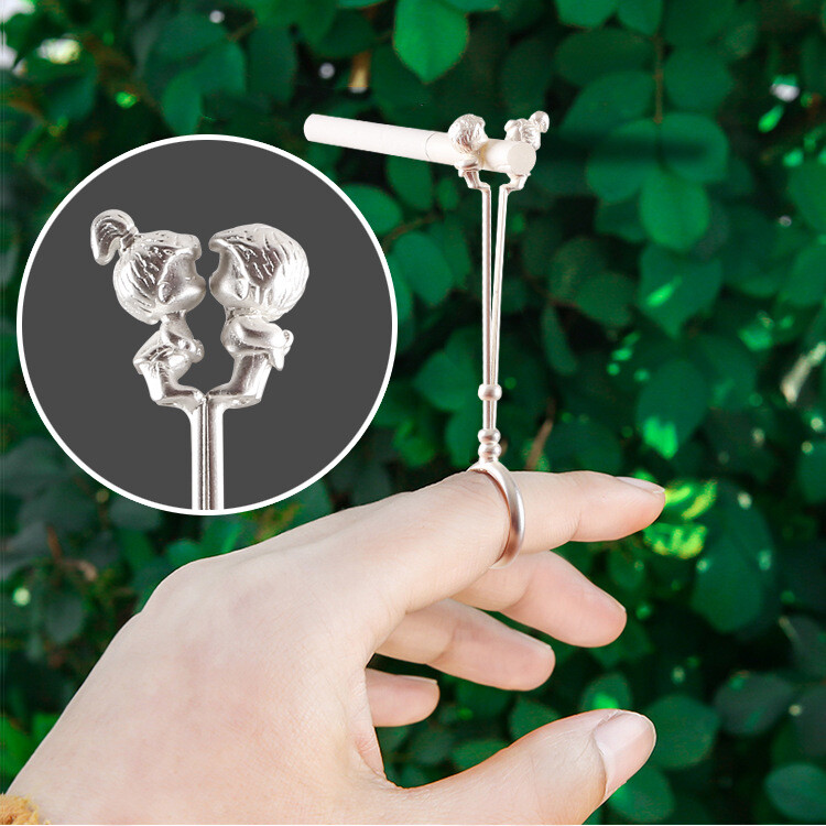2PCS 17MM Angel Cigarette Stand Ring Smoking Ring Cigarette Holder Clip Gaming