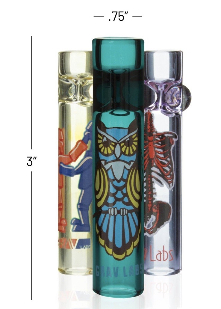GRAV® 16MM WHIMSICAL TASTER® – PACK OF 10, CHILLUM, HAND PIPE, TRAVEL, DAILY USE