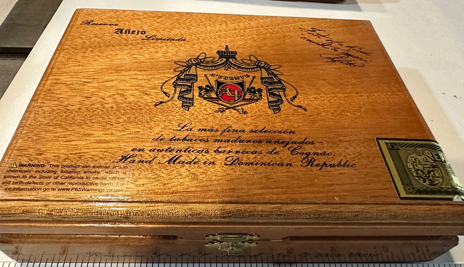ARTURO FUENTE OPUS X Opusx Anejo 77 SHARK WOOD Wooden CIGAR BOX Spanish Cedar