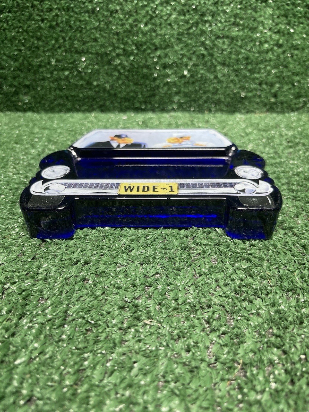 Vintage Joe Camel Car Ashtray Cobalt Blue Glass. Free Shipping!