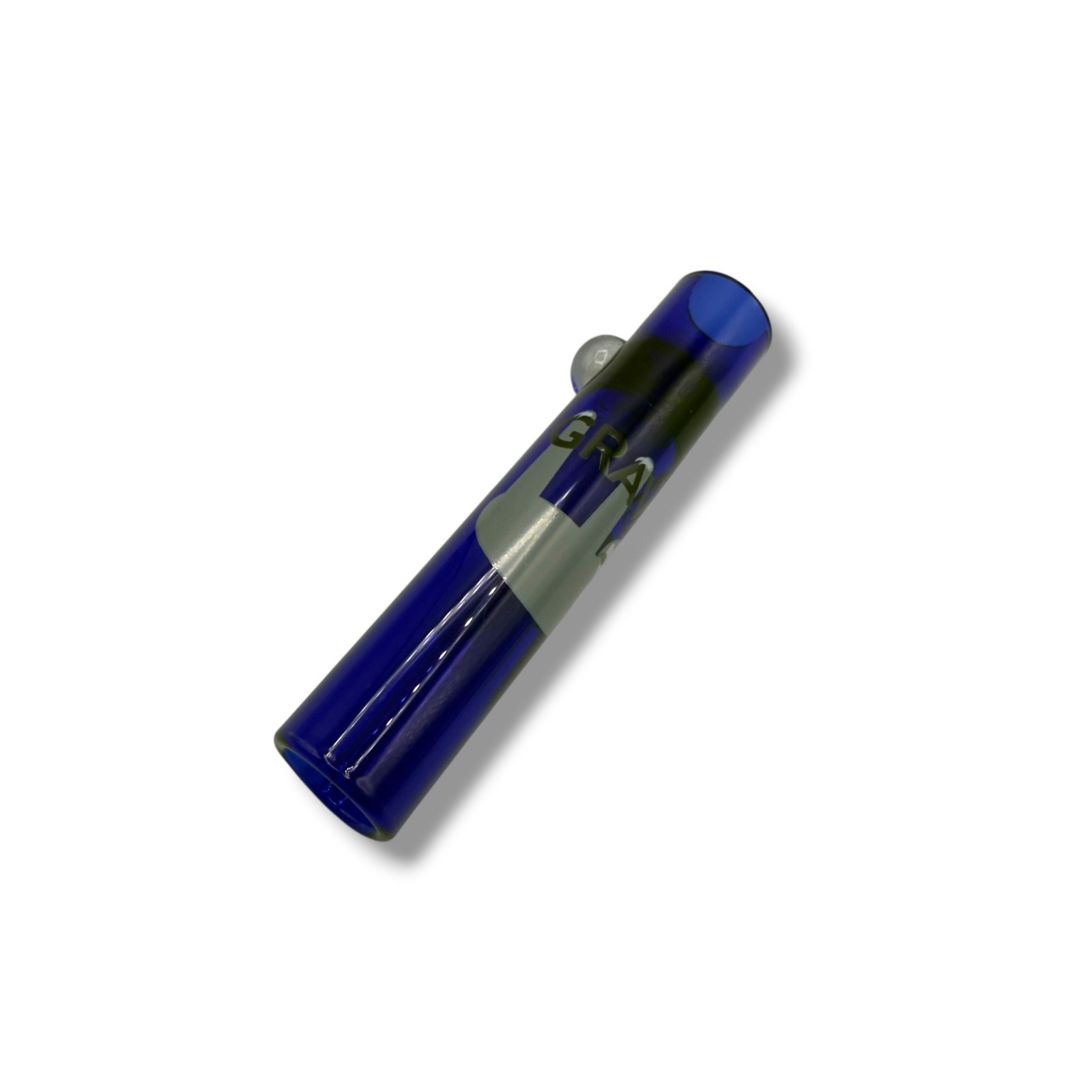 GRAV 16mm Taster Blue Glass One Hitter Tobacco Pipe w/ Sloth Design