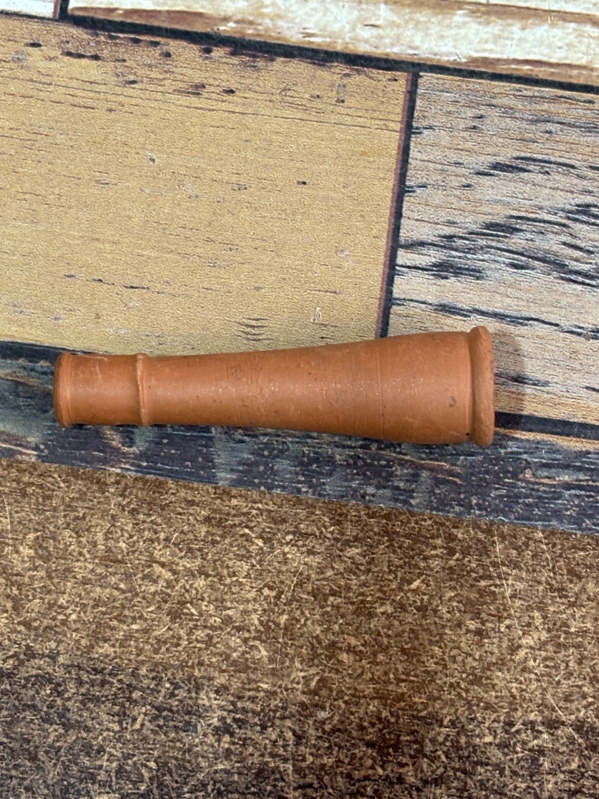 Vintage Natural Clay Tribal Tobacco Pipe – Handmade Chillum – Ethnographic Colle