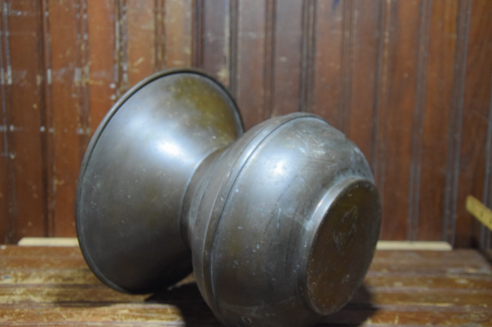 BRASS METAL SPITOON RAILROAD 1930s VINTAGE BAR WESTERN SALOON CHEWING TOBACCO