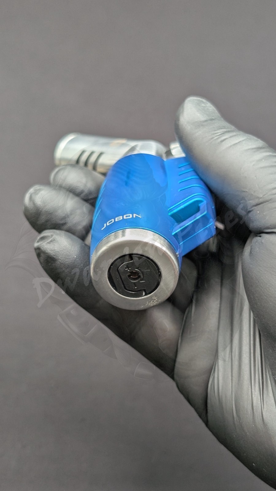 Jobon 3 Jet Torch Butane Lighter with Adjustable Nozzle – Blue