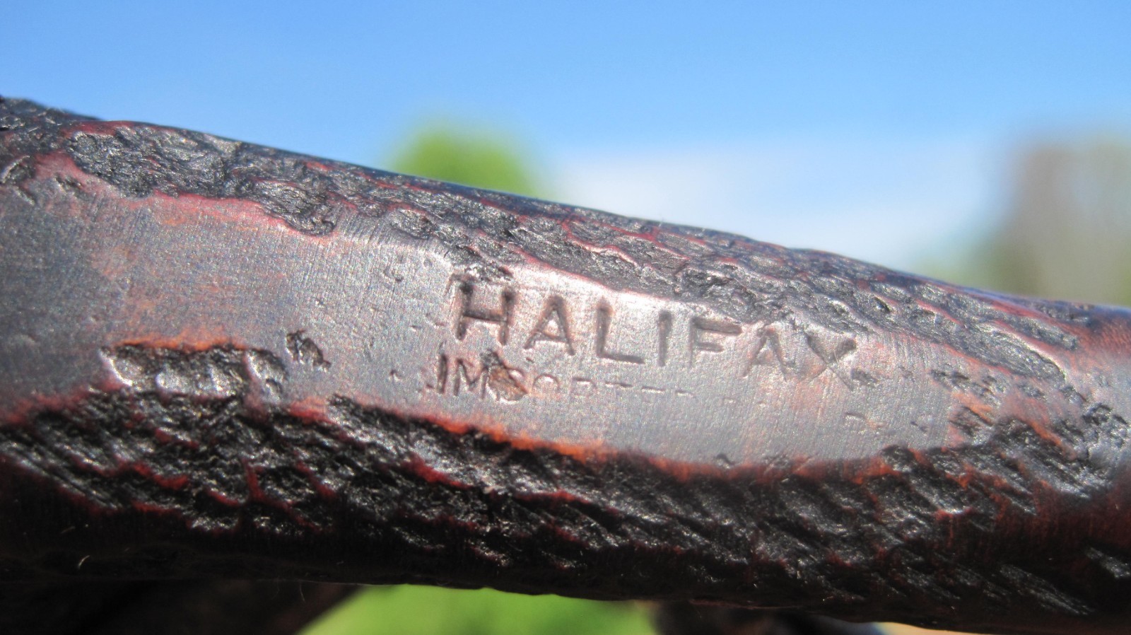 Halifax Imported Briar Rusticated Dublin Smoking Estate Pipe 5.3/4″ L VINTAGE