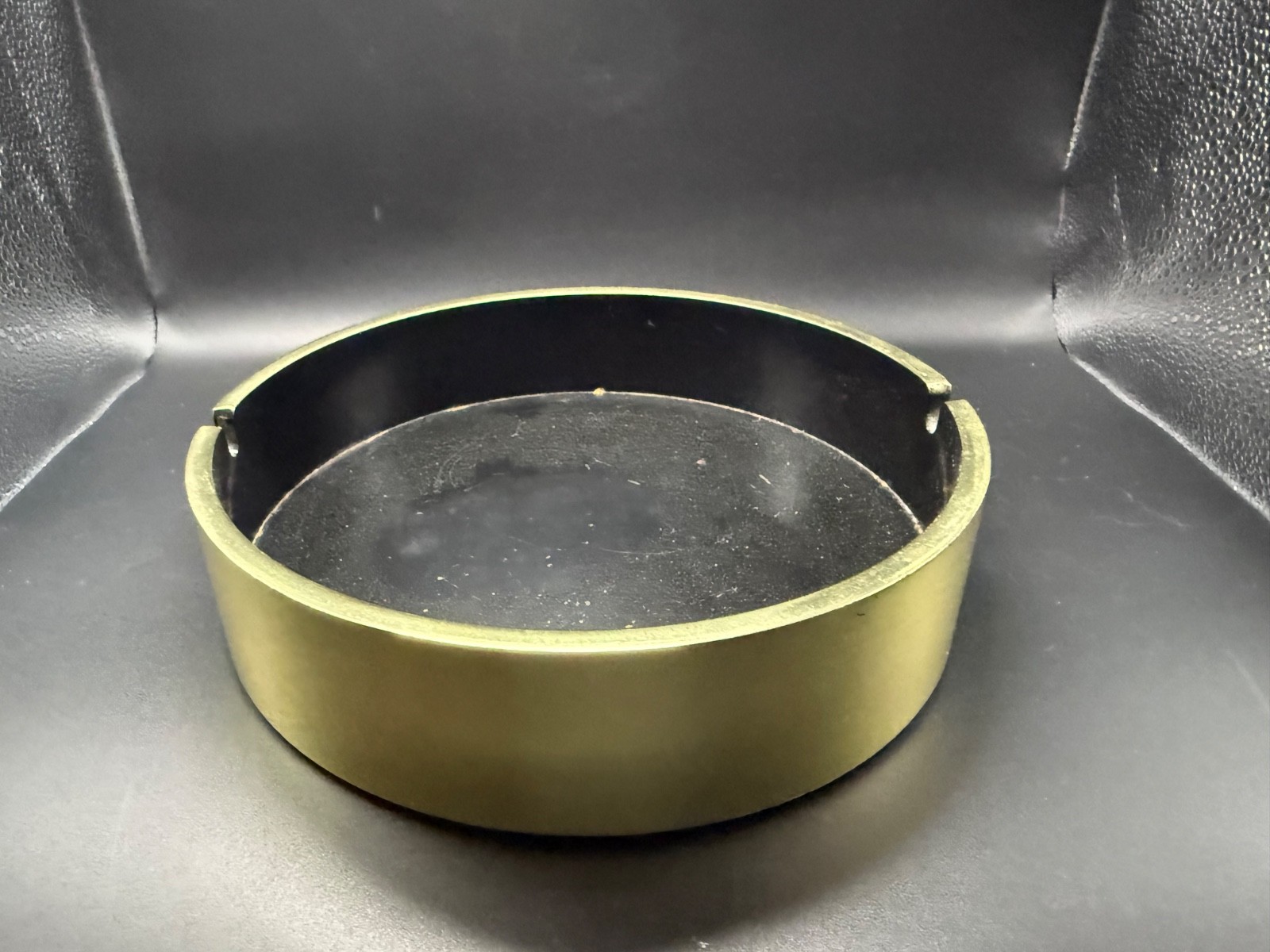 Vintage Knoll Smokador Shiny Brass Ashtray 8” 1970’s 5 lbs HEAVY NICE!
