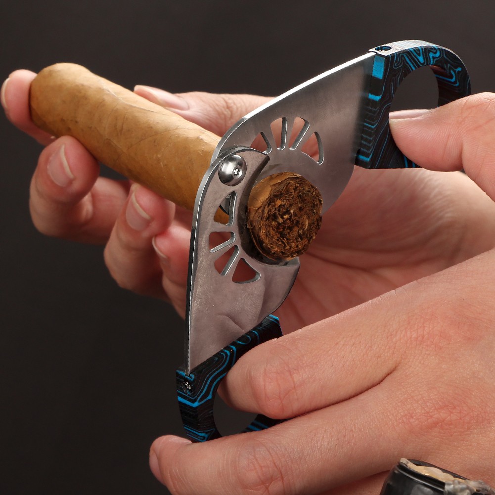 Galiner Cigar Scissors Stainless Steel Guillotine Double Blade Cutter Gift Box