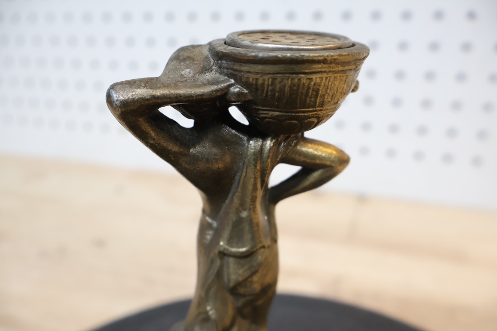 Rare Figural Art Nouveau “Just-Tip-It” Elec Cigar Lighter H. Herschberg & Co.