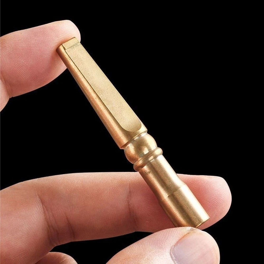 Brass Cigarette Holder for Men Reusable Filter Detachable Fits Slim Regular Size