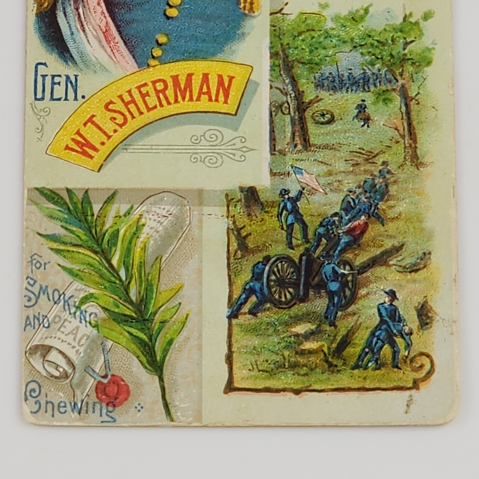 1888 Dukes Honest Long Cut Tobacco Cigarettes Trading Card Gen William T Sherman