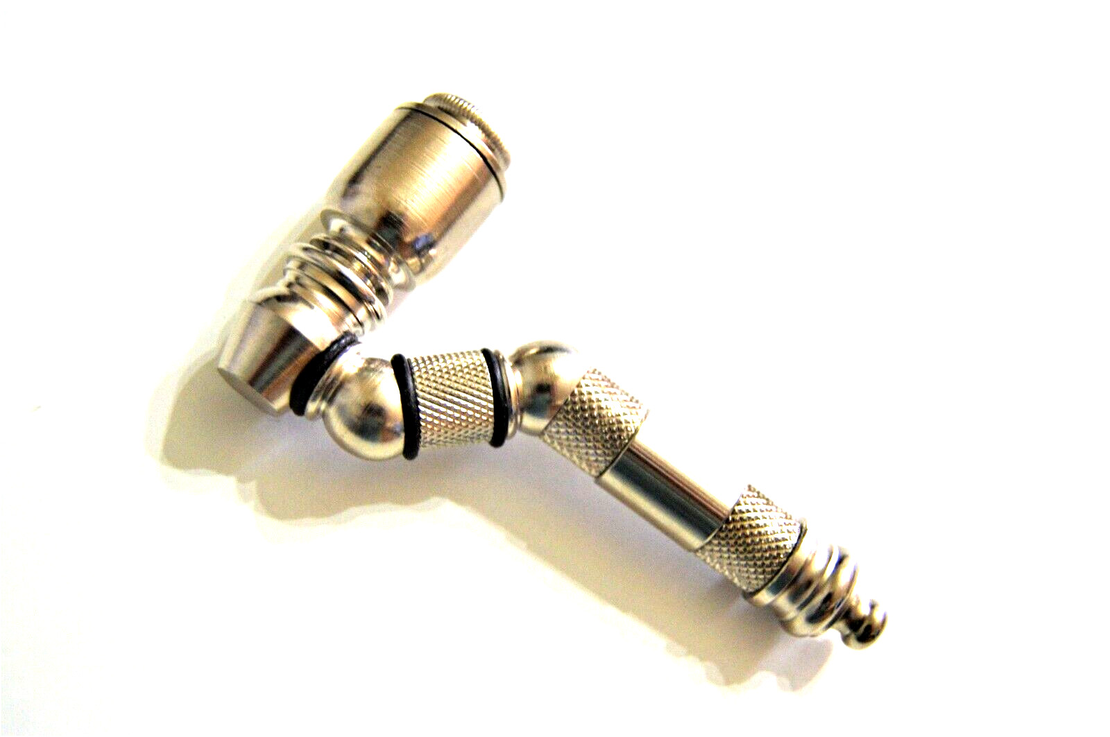 3 1/2″ Tobacco Smoking Pipe USA Made Nickel Plated Brass Pipe Tobacciana