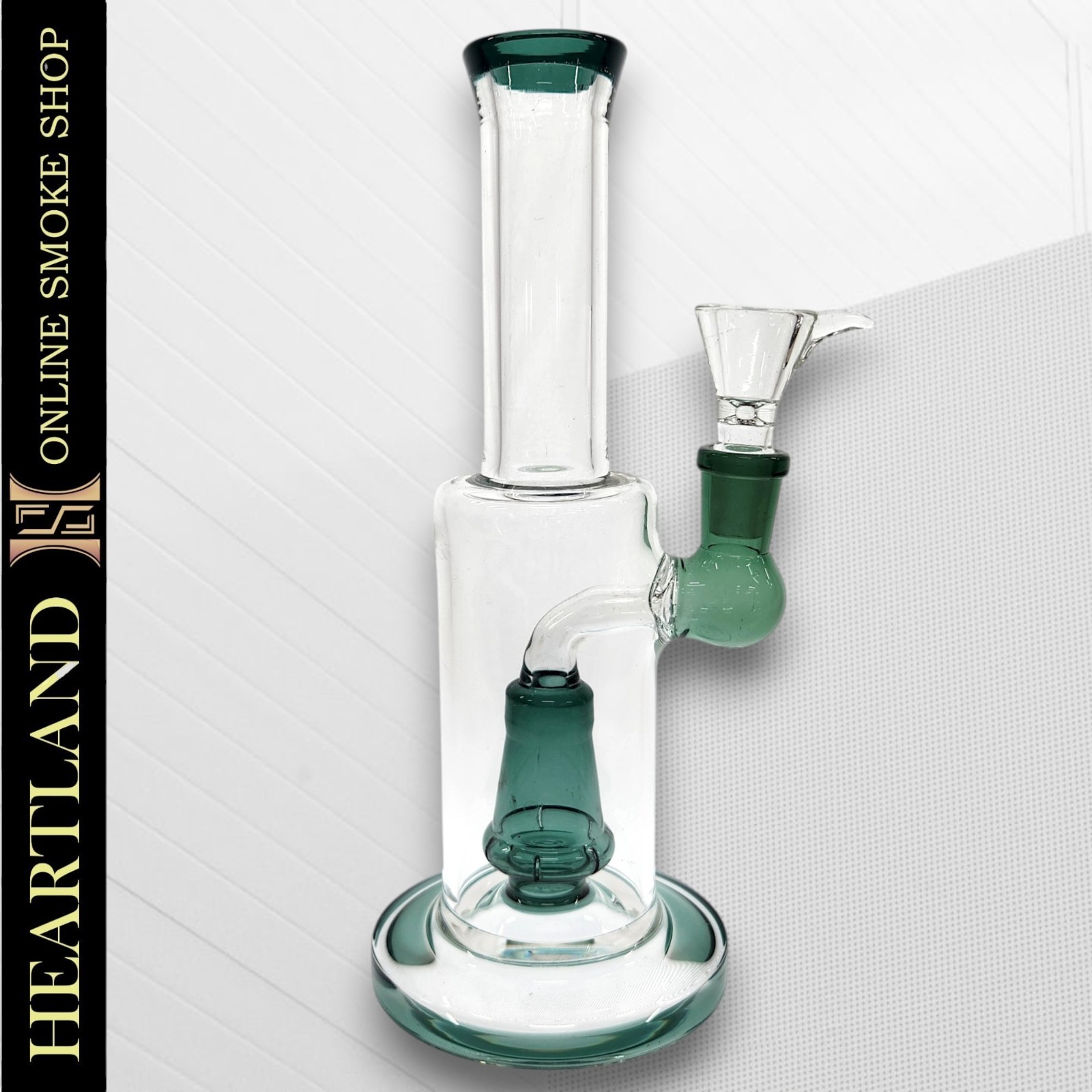9″ Straight Tube Beaker Bong Thick Glass Water Pipe PERC Smoking Hookah