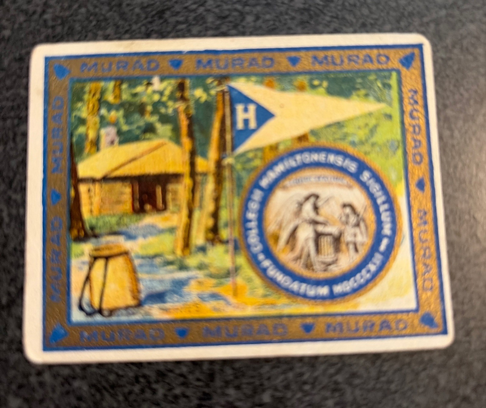 1910 T51 Murad Cigarettes College Series 101-125 Hamilton College First Edition