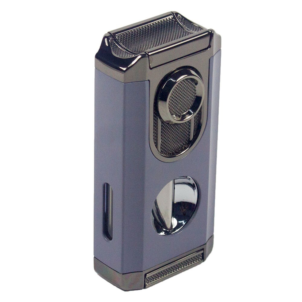 Triple Flame Cigar Torch Lighter with Cigar Punch Cutter Father gift